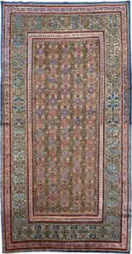 ANTIQUE SILK & METAL KASHGAR