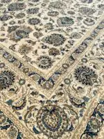 ANTIQUE IVORY KASHAN W/ SILK - Image 3